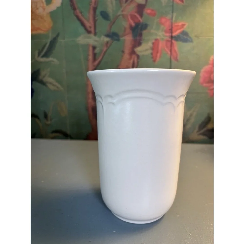 Pfaltzgraff Tea Rose Utensil Crock Floral Stoneware Grandmillennial Kitchen